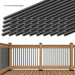 50PACK 32" Aluminum Deck Balusters Round Black Railing Porch Staircas. Fixed Price $116.32.