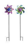 Transpac Metal Kinetic Psychedelic Yard Stake Kd, Set Of 2, Assortment NEW35.75. Fixed Price $49.99.