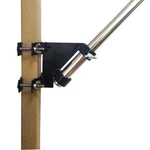 Hiflame Flagpole Bracket 45 Wedge Black Mount For Garden Commercial .... Fixed Price $28.78.