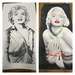 Vintage Y2K Marilyn Monroe Copa Wall Art Beach Towel Lot Of Cotton. Fixed Price $17.50.