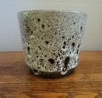 Vintage Ceramic Planter Pot Scheurich?? 806-14 West Germany Fat Lava Brown White. Fixed Price $80.00.