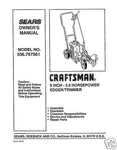 Sears Craftsman Edger Manual Model # 536.797561. Fixed Price $15.99.