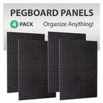 Wallpeg 4 Black Plastic PANELS-96 Wide Garage Tool Organizer. Fixed Price $54.95.