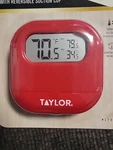 Taylor 1700 Digital Thermometer -4 To 140 Deg F Plastic Casing Red Indoor/outdoo. Fixed Price $9.00.