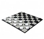 Mega Checker Plastic Set 10" Diameter With Quick Fold Nylon Chess Board. Fixed Price $329.00.