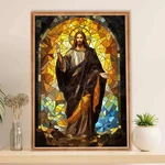 Stained Glass Jesus Poster Glossy Paper Print Christian Wall Art Home Decor. Fixed Price $25.00.