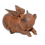 Cast Iron Flying Pig Garden Statue Patio Yard Coin Bank Paperweight. Fixed Price $22.73.