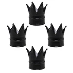 Senzeal 4PCS Crown Car Tire Valve Stem Caps Aluminum Alloy Air Black. Fixed Price $9.07.