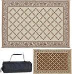 119127 9-FEET By 12-FEET Reversible Mat, Plastic Straw Rug, Large Floor For. Fixed Price $103.95.
