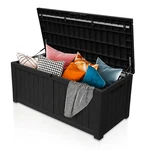120 Gallon Deck Box Storage Outdoor Garden Patio Chest Organizer Furniture Black. Fixed Price $88.00.