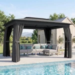 10' X 12' Outdoor Patio Gazebo, Double Roof Canopy Shelter. Fixed Price $319.99.