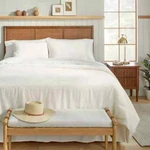 Fine Stripe Duvet Cover Set Sour Cream/twilight Taupe-hearth&hand Full/queen. Fixed Price $79.95.