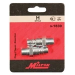 Milton S1839 3/8" Male Style Industrial Interchange Series Air Coupler. Fixed Price $13.57.