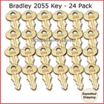 Bradley 2055 Dispenser Key - (24/PC.) "master Pack". Fixed Price $30.00.