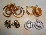 Lot Of 4 Pairs Vtg Nolan Miler Napier Monet Rhinestone Faux Pearl Clip Earrings. Fixed Price $55.00.