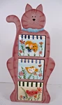 Decorative Cat Storage UNIT3 Drawer Organizer 16 Bird Fish Pulls Cottage. Fixed Price $32.95.