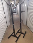 Yaheetech Solid Steel Squat Rack Pair, Adjustable 44-70 Inch. Fixed Price $60.00.