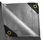 Silver 12 Mil Heavy Duty Canopy Rain 3X Coated Uv Sun Shade (c White Tarps). Fixed Price $42.99.