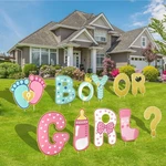 11 Pcs Gender Reveal Decorations Baby Shower Plastic Yard Signs With Stakes. Fixed Price $14.99.