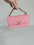 Chanel Pick Me Up Wallet On Chain Top Handle Pink Caviar Leather Gold Hardware. Fixed Price $2400.00.