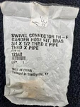 (qty 4) 12348: 1/2" Fnpt X 3/4" Garden Hose Threaded Swivel Adapter. Fixed Price $19.99.