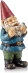Alpine Corporation 12" Tall Garden Gnome Outdoor Yard Statue With Colorful Bird. Fixed Price $21.25.