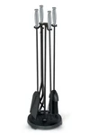 Pilgrim Home & Hearth 2400 Series Mbk Brushed Steel Barrel Fireplace Tool Set. Fixed Price $199.00.