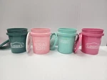 Hobby Lobby, Rural King & Lowe's Teal Pink Mini Bucket With Lids 4PK. Fixed Price $32.99.