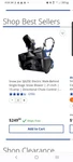 Snow Joe SJ626E Electric Single Stage Thrower 22-INCH 14.5 Amp Motor. Fixed Price $250.00.