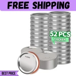 Canning Lids Rings 52 Count Regular Mouth Mason Band For Ball Kerr Jars. Fixed Price $12.99.