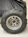 Carlisle 24X12.00-12 Tire 783563 On Hustler 12X8.5 Wheel 5X4.5 Lug Pattern. Fixed Price $150.00.