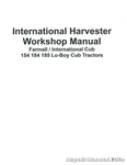 International Harvester Cub 154 184 185 Lo-boy Farmall Tractor Workshop M.... Fixed Price $27.50.