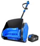 14.4" Cordless Snow Shovel With 24V 5AH Battery Powered Electric Blower. Fixed Price $69.95.