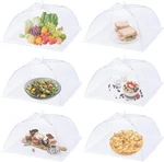 6 Pack Mesh Food COVERS,17"LX17"W Large Cover,white Nylon Covers,pop-up Ser. Fixed Price $12.06.