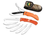 Outdoor Edge Razorpro Double Blade Hunting Knife With Flip Zip Bone Saw.. Fixed Price $61.00.