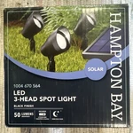 New-hampton Bay Solar 50 Lumens Black Integrated Led Spotlight With Remote Panel. Fixed Price $39.99.
