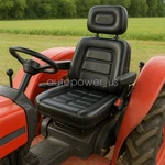 Universal Forklift Tractor Excavator Seat With Headrest & Safety Belt Armrest. Fixed Price $95.52.