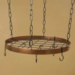 Rogar Round Pot Rack With Grid Hammered Copper / Black. Fixed Price $62.95.