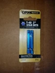 5 Pk Grk Fasteners Blue T-40 In. Dia. X 2 Steel Star Drill Bit. 10BITS. Fixed Price $24.99.