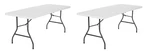 Cosco (2-PACK) 6 Foot Centerfold Folding Table, White. Fixed Price $189.08.
