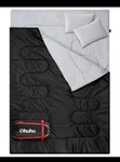 Ohuhu Double Sleeping Bag With 2 Pillows, Waterproof Lightweight Black New. Fixed Price $120.00.