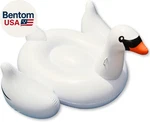 Original 90621 Giant Inflatable Swan Pool Floatie Ride-on Lounge W/ Stable. Fixed Price $60.50.