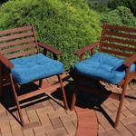 Outdoor Square Olefin Tufted Seat Cushions - Blue Set Of 2 By Sunnydaze. Fixed Price $48.67.