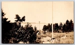 Vintage Rppc Waterfront Cabin & Flagpole Lake Bay Evergreen Trees Postcard C190. Fixed Price $14.95.
