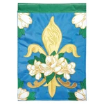 Magnolia Fleur Lis Applique Garden Flag. Fixed Price $29.38.
