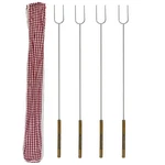 Rome Original Set Of 4 Hot Dog And Marshmallow Roasting Forks With Storage Bag. Fixed Price $36.95.
