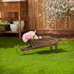 Wooden Wheelbarrow Flower Cart Planter Outdoor Garden Yard Decor Pot. Fixed Price $79.00.