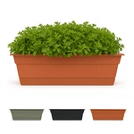 24" Plastic Window Box Planter With Saucer Tray: Indoor/outdoor, For Sill. Fixed Price $17.07.