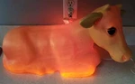 Vintage Illuminated Cow Blow Mold General Foam Nativity Calf Lighted W/box. Fixed Price $80.00.