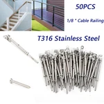 50 Pack T316 Hand Swage Tensioner Set For 1/8" Cable Railing Kit Stainless Steel. Fixed Price $188.80.